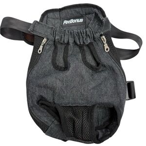 PetBonus Gray Pet Carrier dog sling  Backpack size medium
